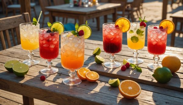 Les cocktails fruités rafraîchissent les soirées douces